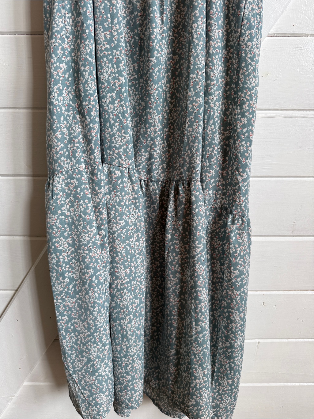 Sleeveless Tie-Shoulder Floral Maxi Dress In Sage Green Shop Stevie — image 8 of 8
